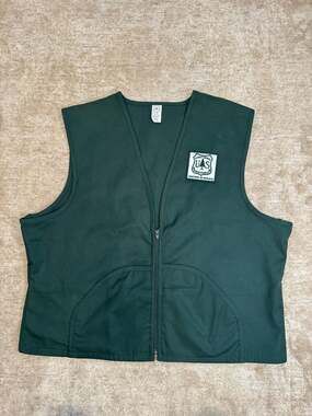 Vintage Forest Service Department of Agriculture Partner in Service Zip-Up Vest